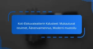 Koti-Elokuvateatterin Kalusteet: Mukautuvat istuimet, Äänenvaimennus, Moderni muotoilu